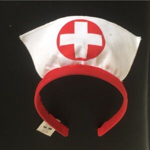 Nurse's Headband - Red & White, One Size